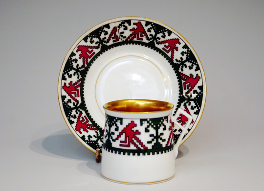 陶磁器「編み紐文様 コーヒーカップ」