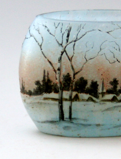 アールヌーヴォー「冬景色 花瓶」