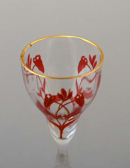 装飾ガラス「植物文リキュールグラス」