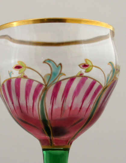 装飾ガラス「花文様リキュールグラス」
