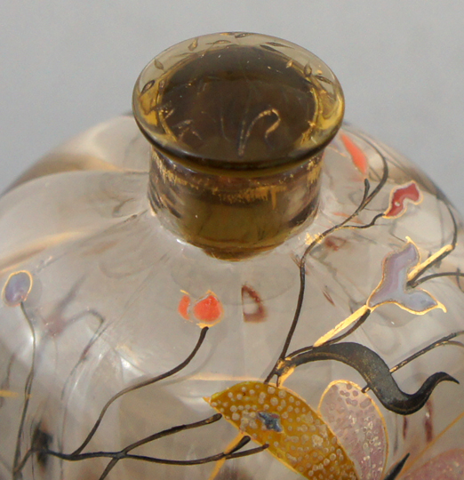 アールヌーヴォー「花と虫文様香水瓶」