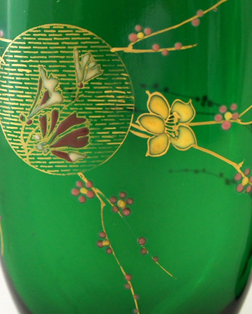 装飾ガラス「ジャポニズム文様花瓶」