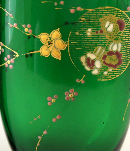 装飾ガラス「ジャポニズム文様花瓶」