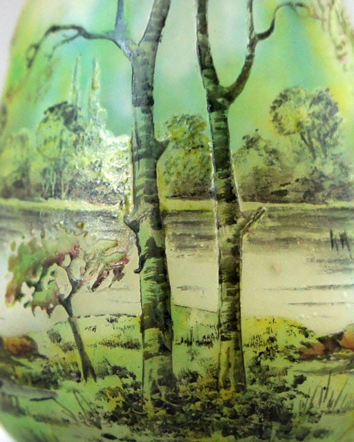 アールヌーヴォー「湖水風景小花瓶」