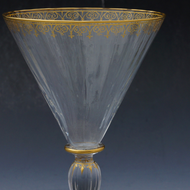 グラスウェア「フルール・ド・リス 金彩グラス 高さ16.5cm（容量160ml）」