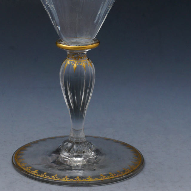 グラスウェア「フルール・ド・リス 金彩グラス 高さ16.5cm（容量160ml）」