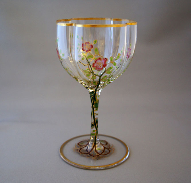 装飾ガラス「イバラ装飾 ワイングラス」