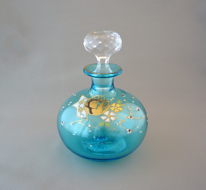 装飾ガラス「ジャポニズム 柳文様 香水瓶」