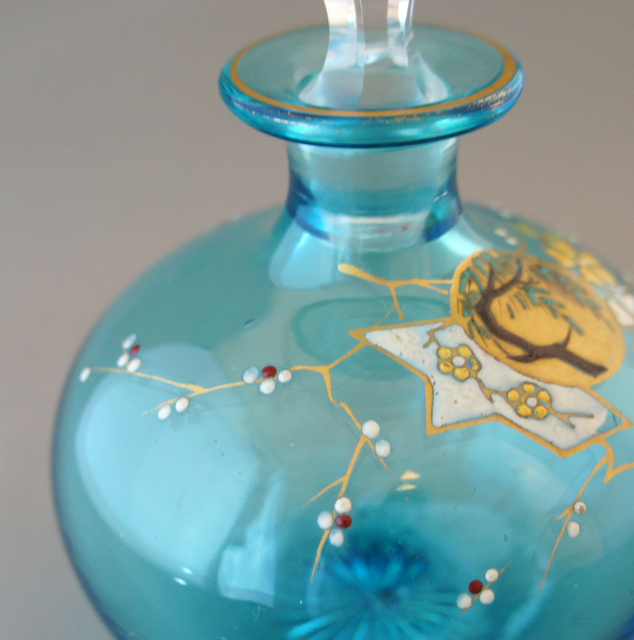 装飾ガラス「ジャポニズム 柳文様 香水瓶」
