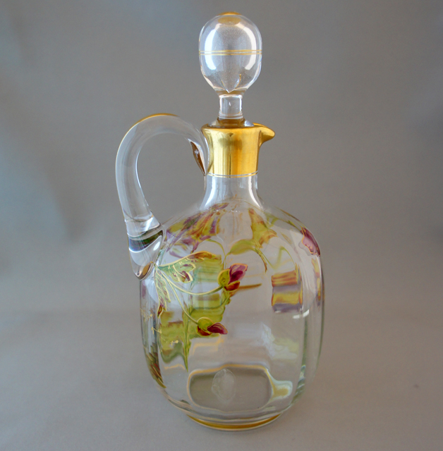 装飾ガラス「花文様 リキュールセット ボトル＆グラス5客」