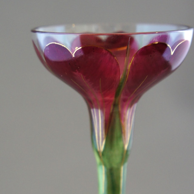 装飾ガラス「花文様 リキュールグラス」