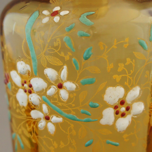 装飾ガラス「エナメル花装飾 ボトル」
