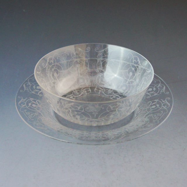 グラスウェア「ミケランジェロ 鉢と皿」