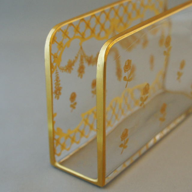 グラスウェア「金彩装飾 ナプキンホルダー」