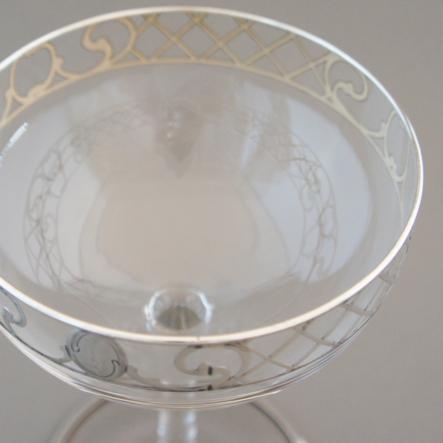 グラスウェア「銀装飾 クープグラス」