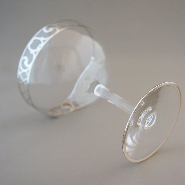 グラスウェア「銀装飾 クープグラス」