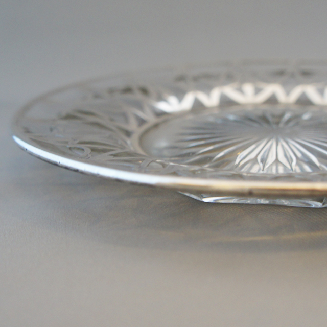 グラスウェア「銀装飾 小皿」