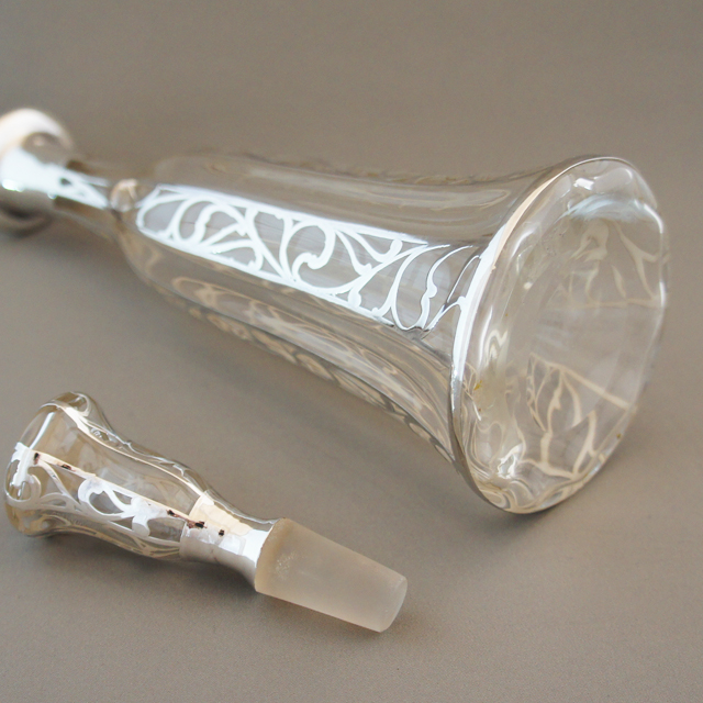 グラスウェア「銀装飾 リキュールボトル」