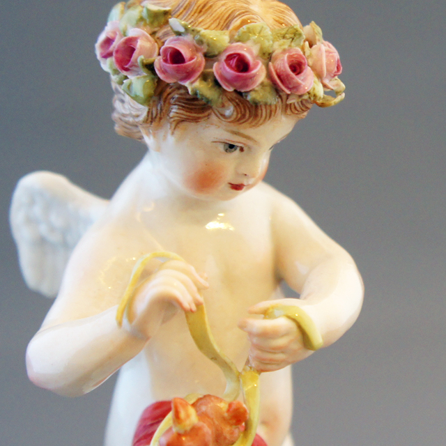陶磁器「天使人形「箴言の天使」- Je les unis -（一つにする）-」