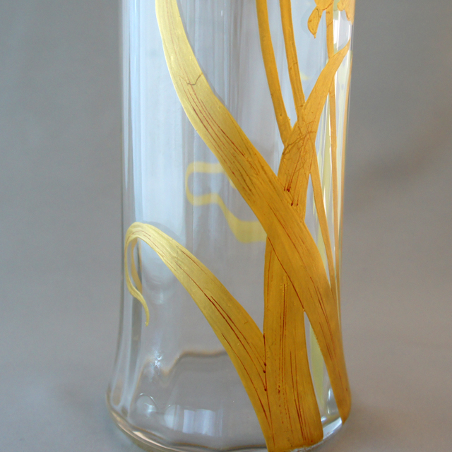 装飾ガラス「金彩装飾 アイリス 花瓶」
