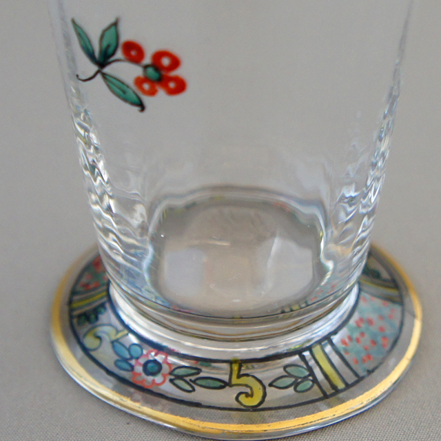 グラスウェア「エナメル花装飾 グラス」