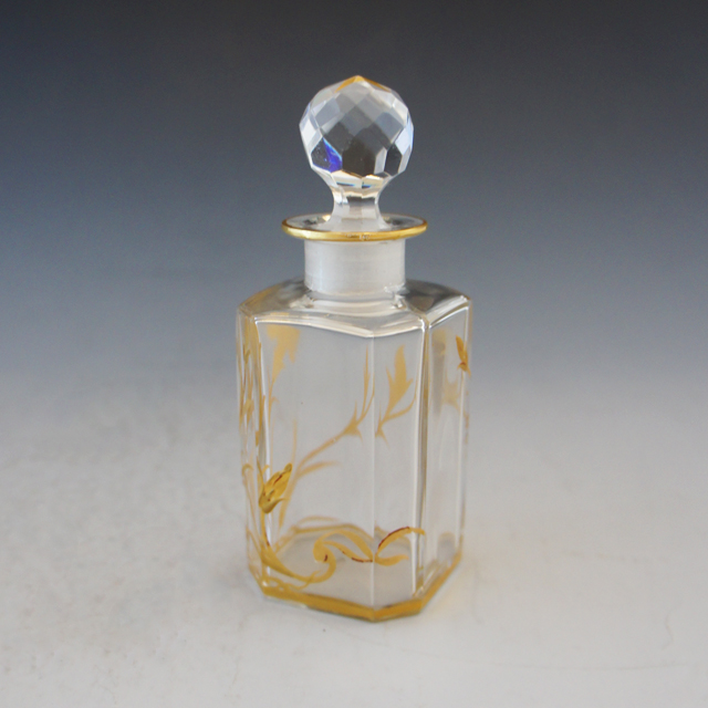 グラスウェア「金彩花文様 香水瓶（小）」
