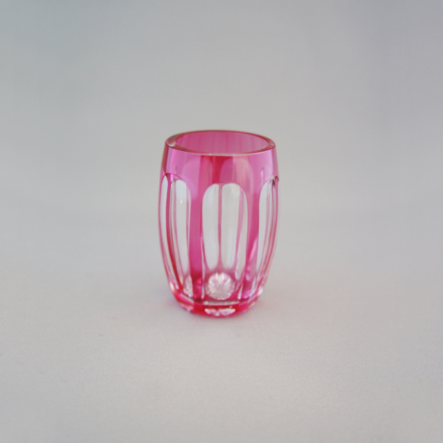 グラスウェア「Saint Louis ピンク被せガラス リキュールグラス 高さ5cm」