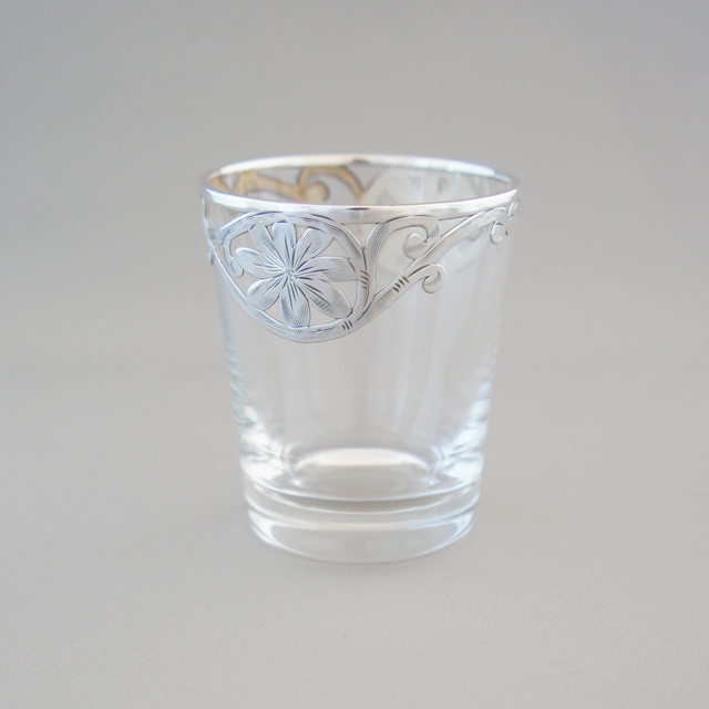 グラスウェア「銀巻き装飾 ショットグラス 高さ6cm」
