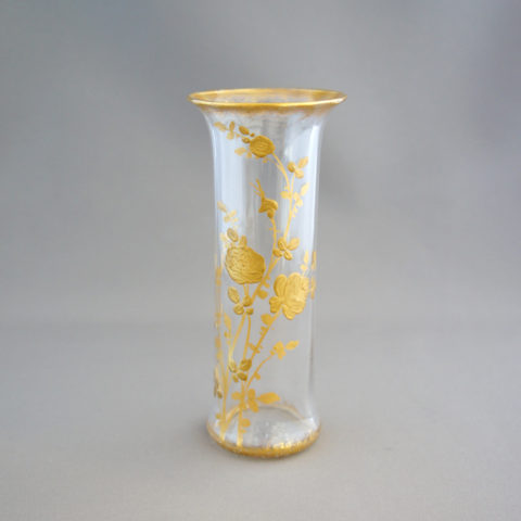 オールド・バカラ 1900年頃 レアサイズ 一輪挿し ミニチュール花瓶 ゴールド輝くバカラ作品群はこちらから