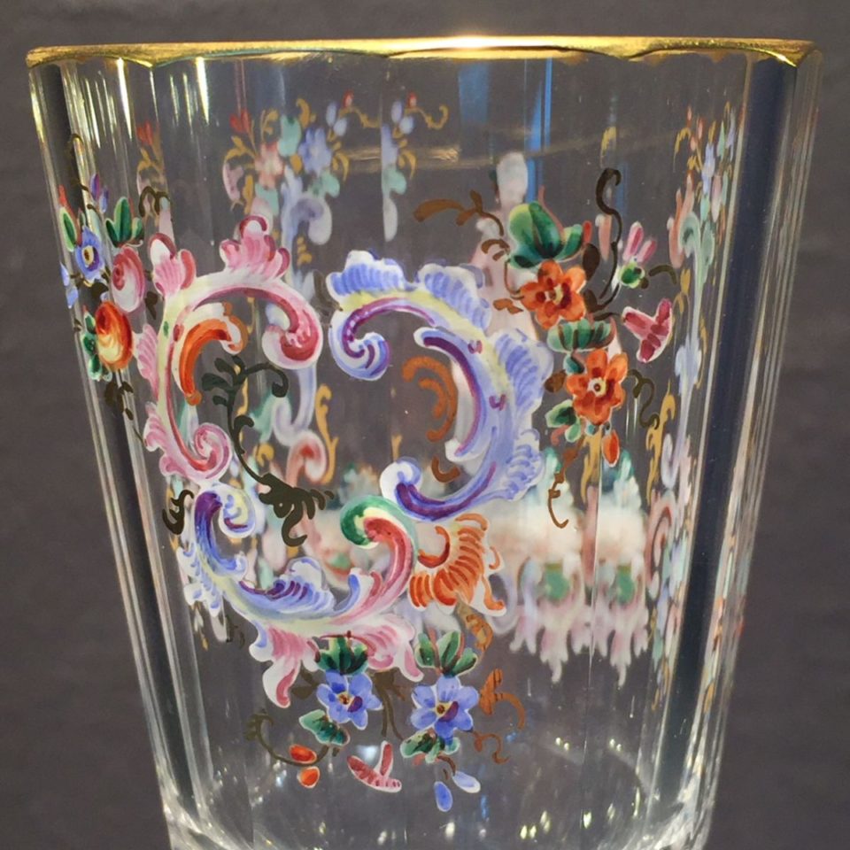 装飾ガラス「ロブマイヤー エナメル彩 ワイングラス」