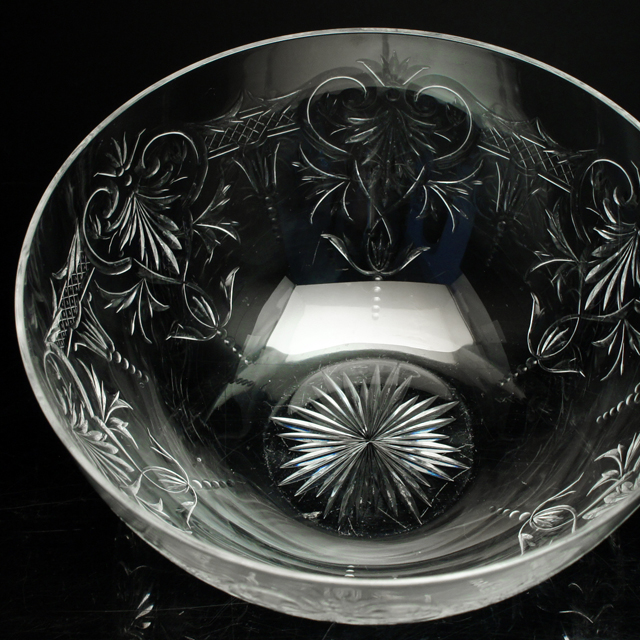 グラスウェア「グラヴィール装飾 鉢 直径13cm」