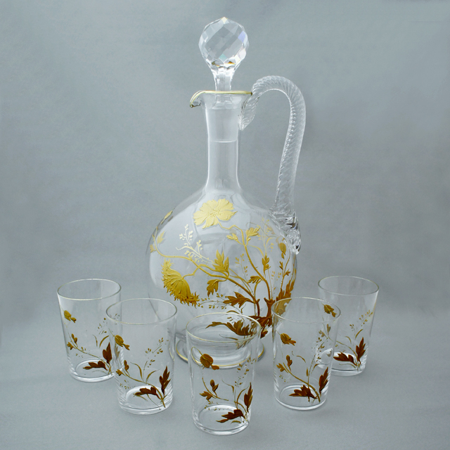 グラスウェア「金彩装飾 花文様 グラスセット」