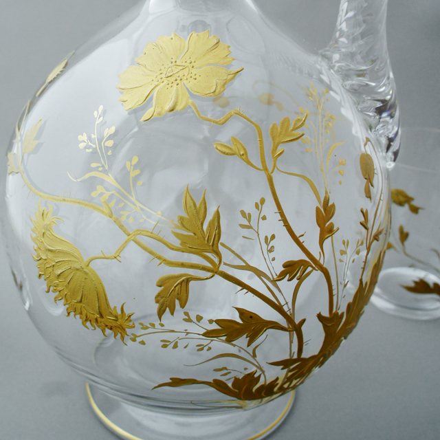 グラスウェア「金彩装飾 花文様 グラスセット」