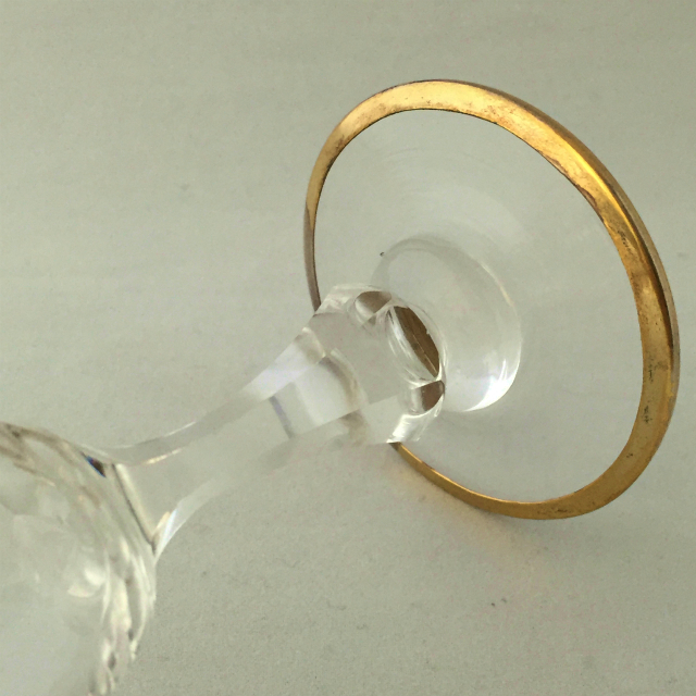 グラスウェア「銀巻き装飾 ワイングラス 高さ12.5cm」