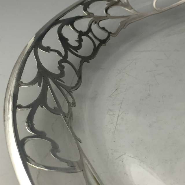 グラスウェア「銀装飾 大皿」