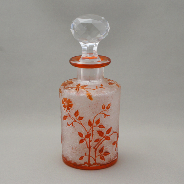 グラスウェア「E’GLANTIER エグランチェ 香水瓶（橙色ガラス） h14cm」