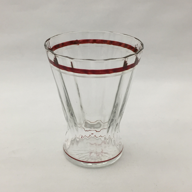 グラスウェア「ワイングラス（赤エナメル彩）高さ7.7cm（容量80ml）」