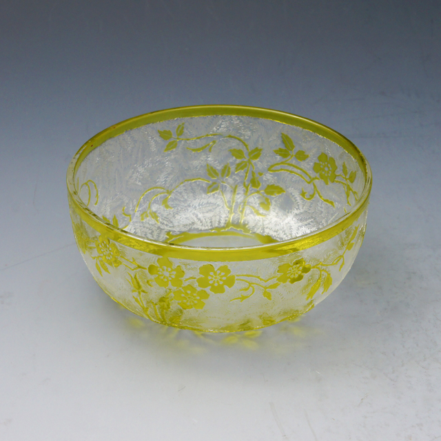 グラスウェア「E’GLANTIER エグランチェ 鉢（黄色）直径11.7cm」