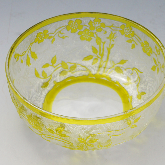 グラスウェア「E’GLANTIER エグランチェ 鉢（黄色）直径11.7cm」