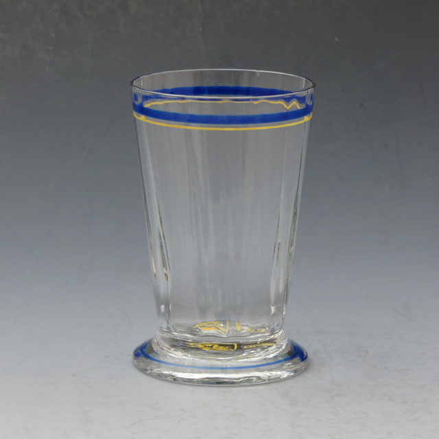 グラスウェア「ブルーライン グラス 高さ9.2cm（容量約100ml）」
