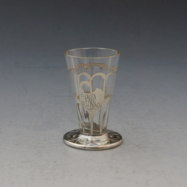 グラスウェア「銀巻き装飾 リキュールグラス 高さ6cm（容量20ml）」