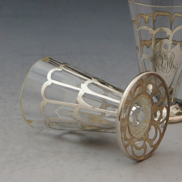 グラスウェア「銀巻き装飾 リキュールグラス 高さ6cm（容量20ml）」