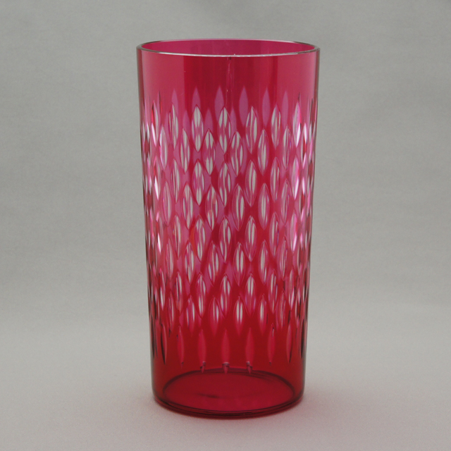 グラスウェア「PARIS パリ 赤被せガラス ハイボールグラス 高さ14cm（約300ml）」