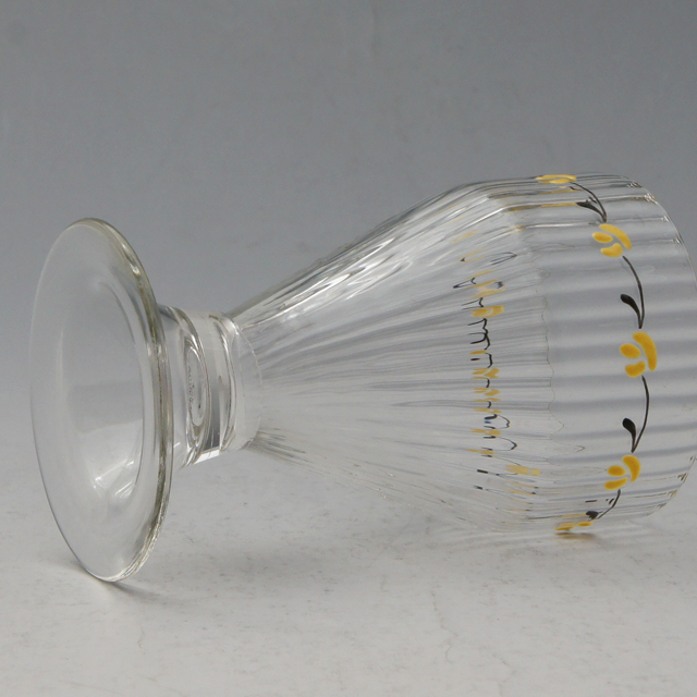 グラスウェア「小花文エナメル装飾 グラス（大）高さ11.7cm 容量200ml」