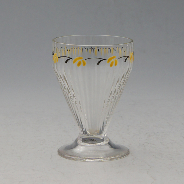 グラスウェア「小花文エナメル装飾 グラス（小）高さ8cm 容量80ml」