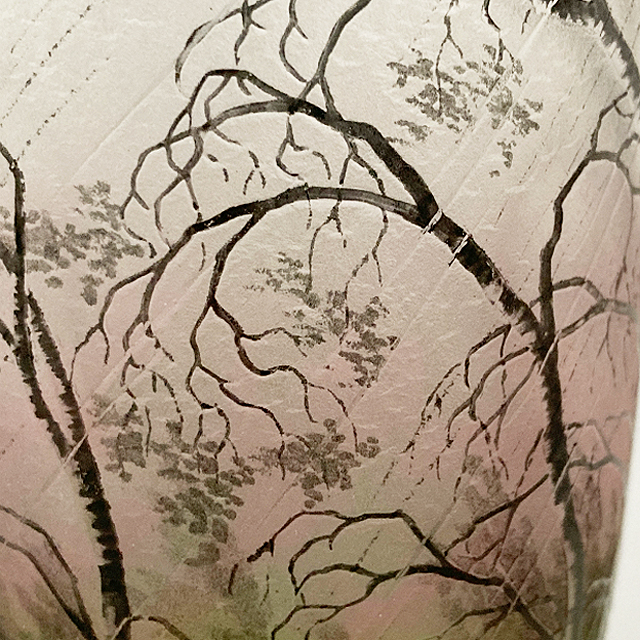 アールヌーヴォー「風雨樹木文花瓶」