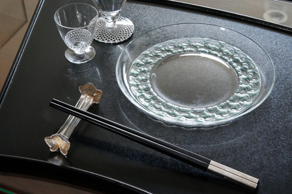 グラスウェア「蔦の葉 FEUILLES DE LIERRE ナイフレスト【1客のみ】」