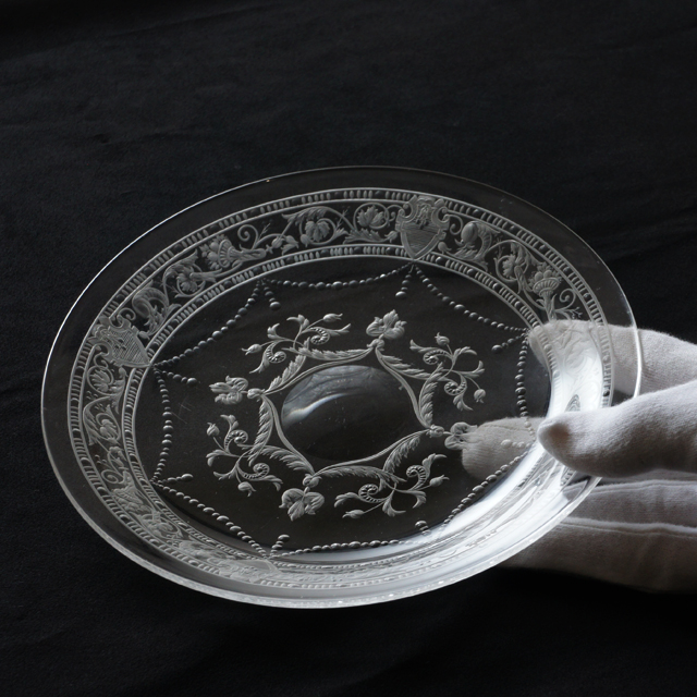 グラスウェア「【Rare】ボーヌ BEAUNE 皿 直径18.8cm」