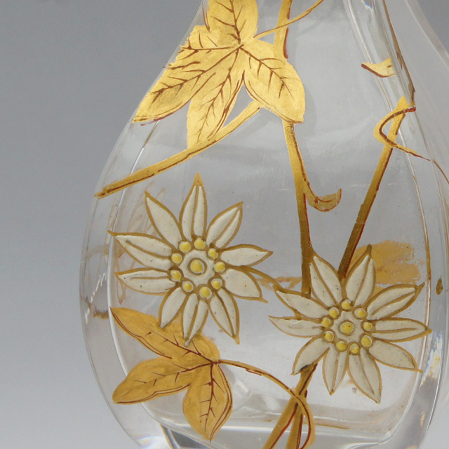オールドバカラ「花文ジャポニズム 花瓶(model-s.913)」《アンティック 