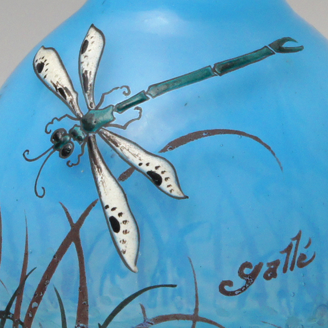 エミール・ガレ「蛙に蜻蛉文花瓶」《アンティックかとう》
